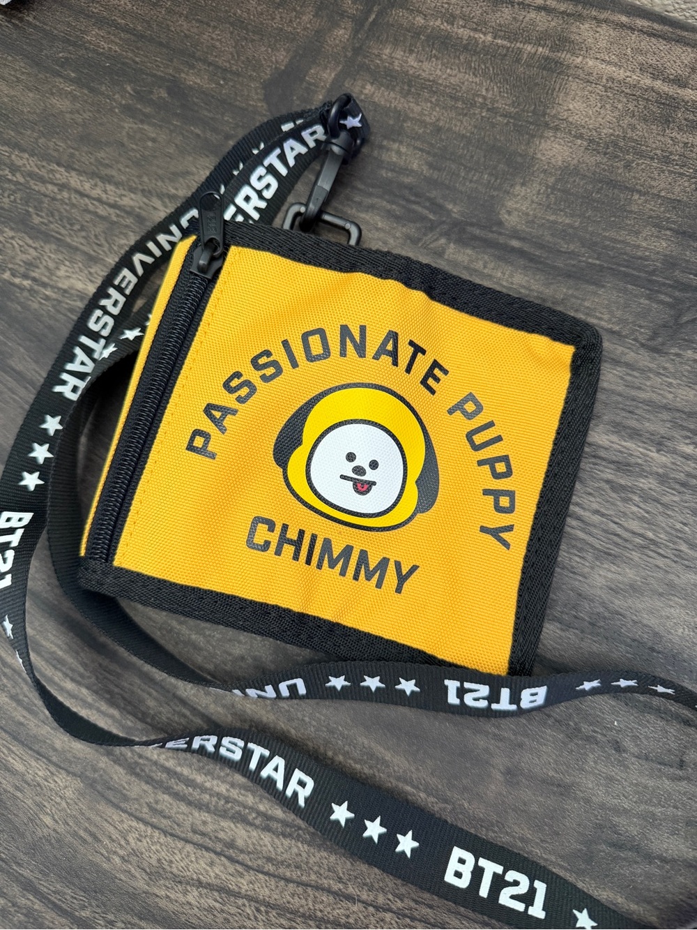 RARE!! BT21 Chimmy Wallet with lanyard